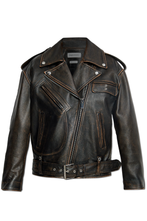 Balmain Leather jacket with a 'vintage' effect | Women's | Vitkac